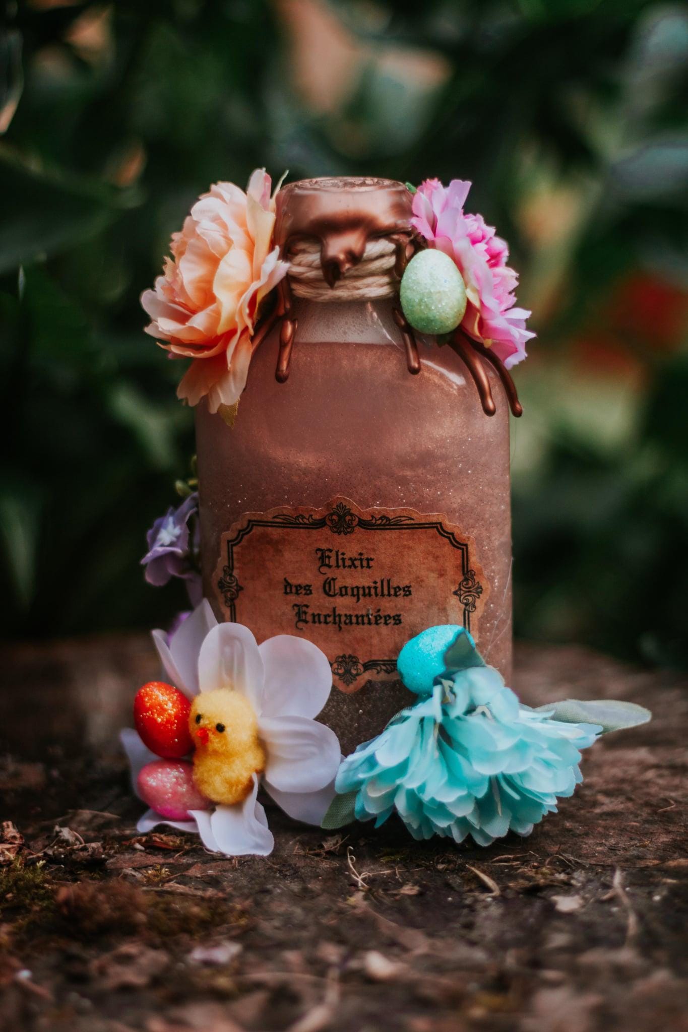Élixir des Coquilles Enchantées – Potion Magique Printanière | Fiole Décorative Féérique | Décoration Pâques & Fantasy