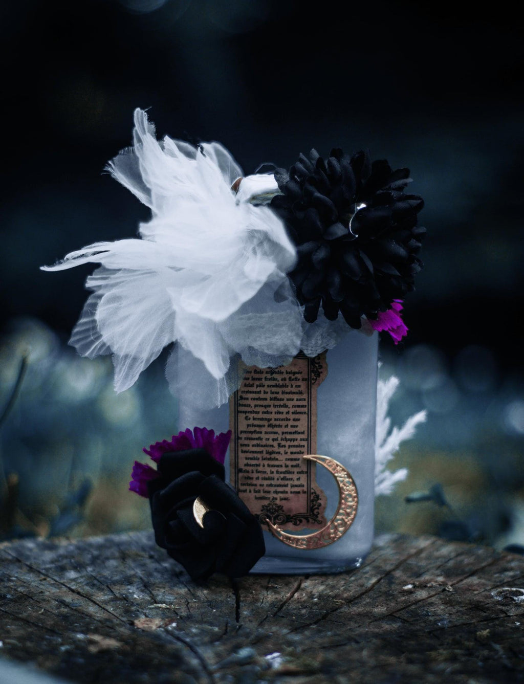 Poussière de la Lune Voilée – Potion Magique Blanche | Fiole Décorative Lunaire | Élixir Féérique & Mystique