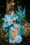 Potion décorative féerique – Larmes de la Reine des Neiges – Fiole artisanale hiver magique – Décoration sorcière fantasy