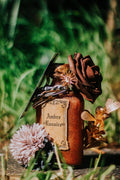 Potion Magique Ambrée | Ambre Lunaire | Fiole Décorative Fantasy | Élixir Lunaire & Décoration Féérique