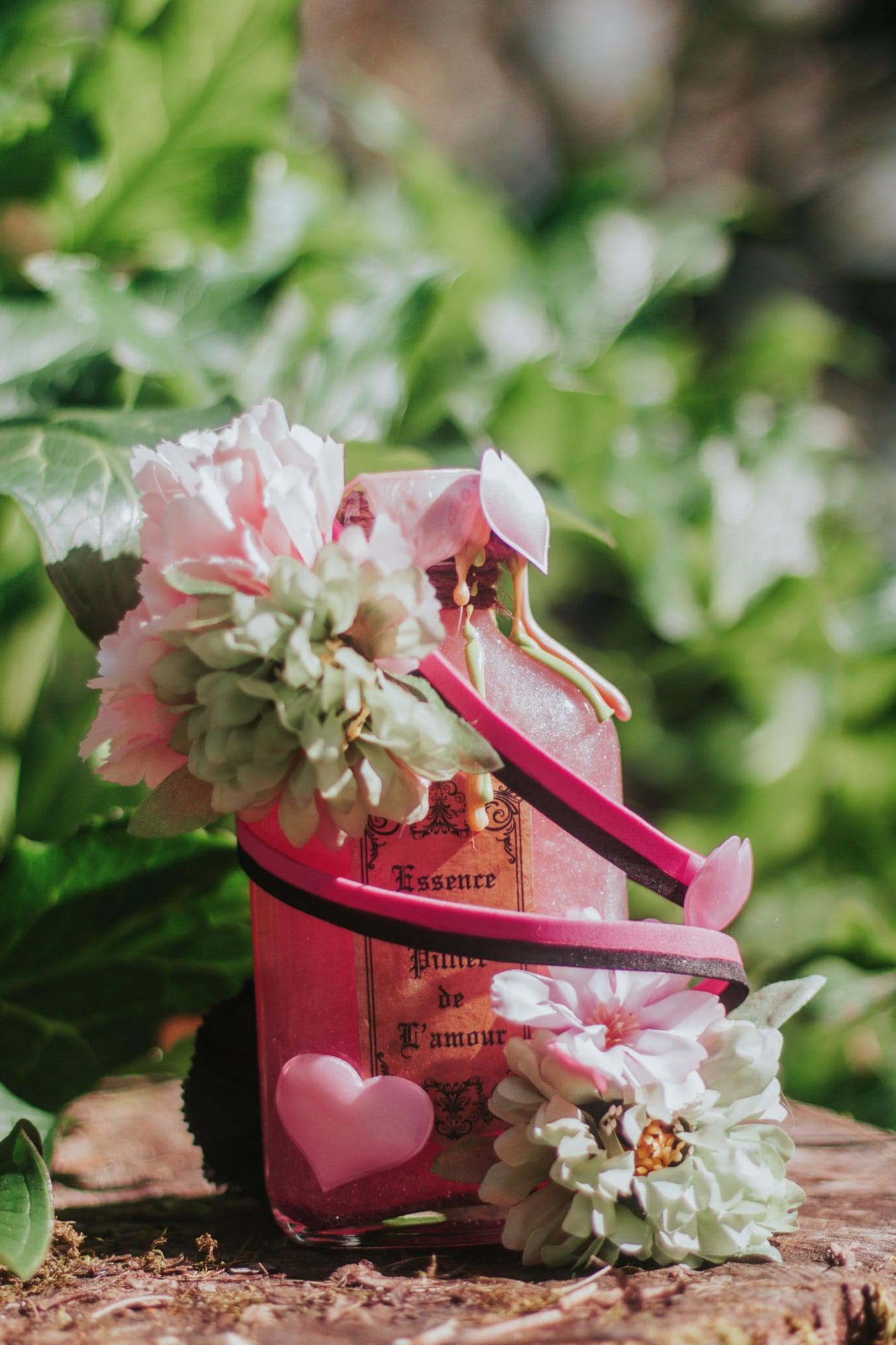 Essence du Pillier de l’Amour– Potion Magique Rose | Fiole Décorative Romantique | Élixir Féérique & Cadeau
