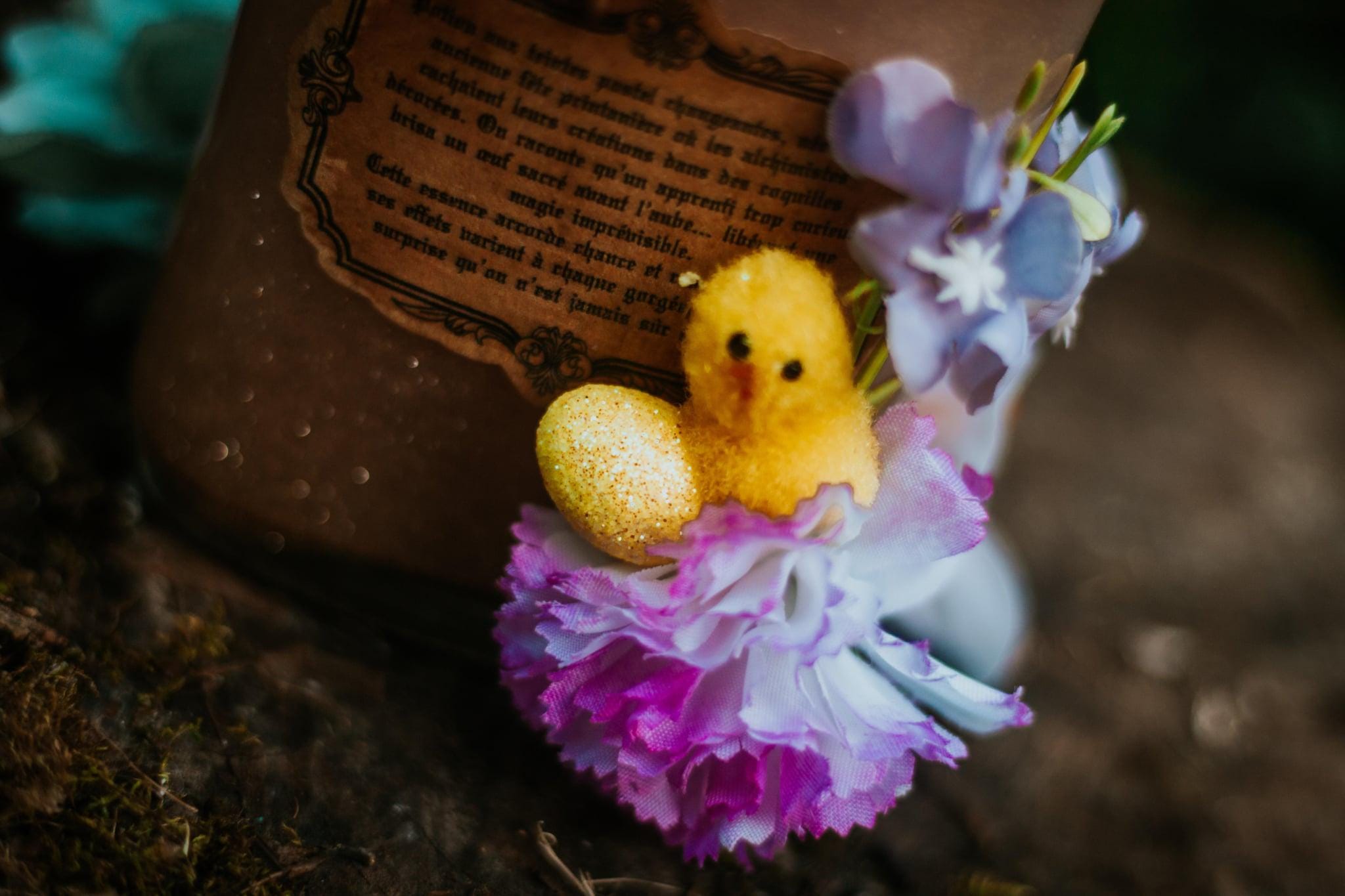 Élixir des Coquilles Enchantées – Potion Magique Printanière | Fiole Décorative Féérique | Décoration Pâques & Fantasy